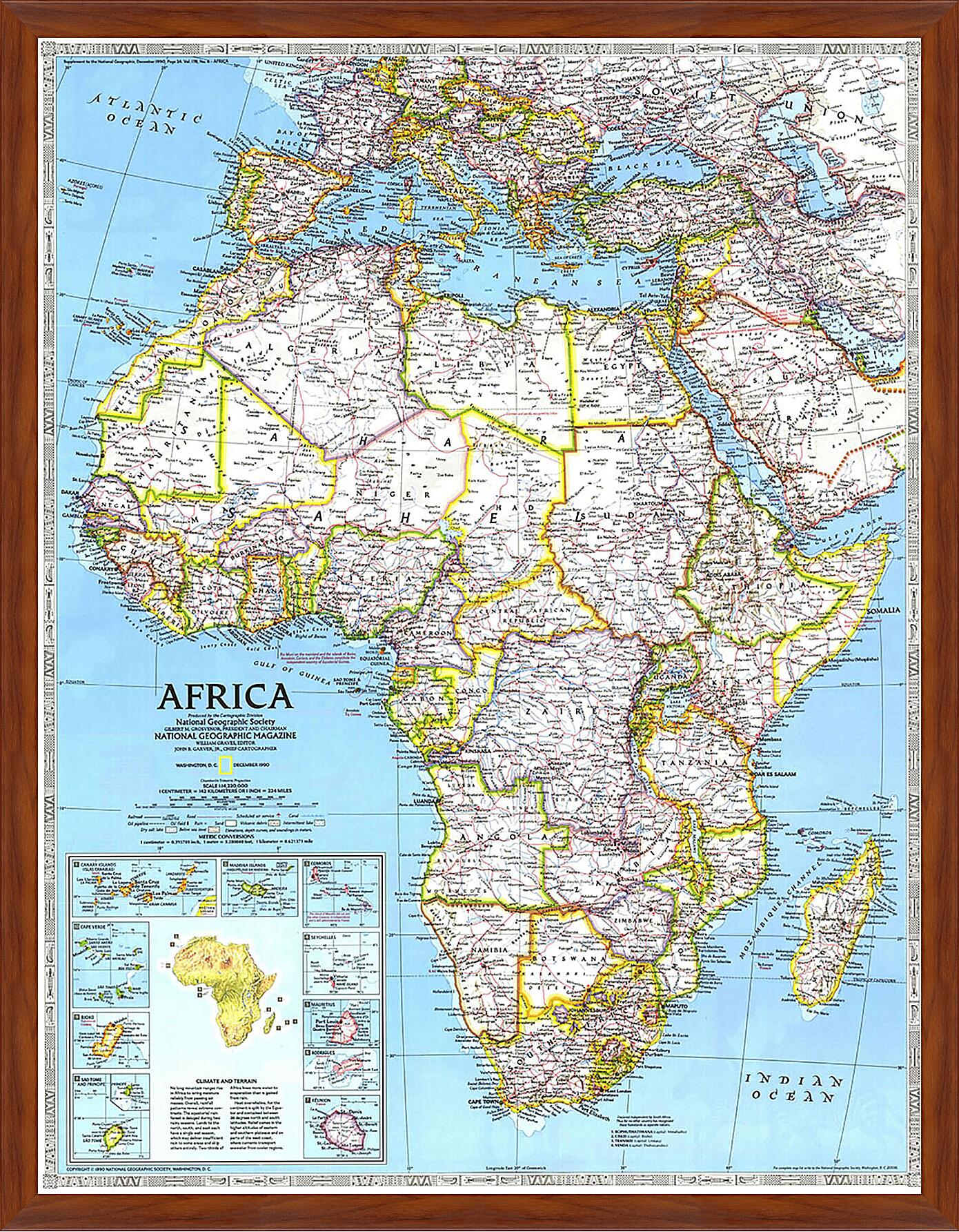 Картина - Карта Африки
