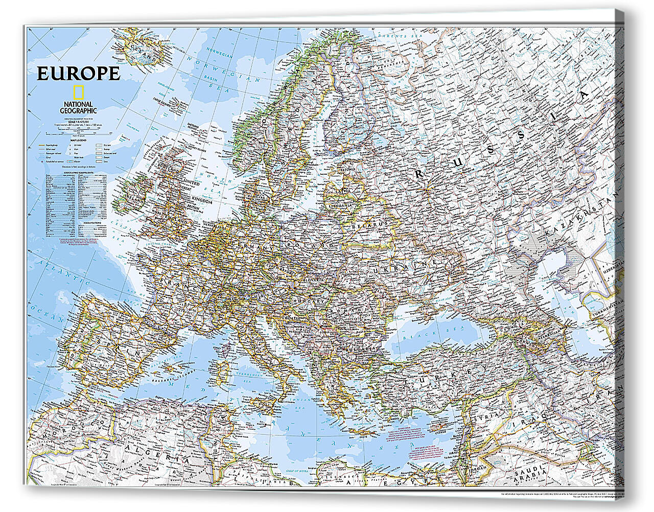 Картина маслом - Карта Европы
