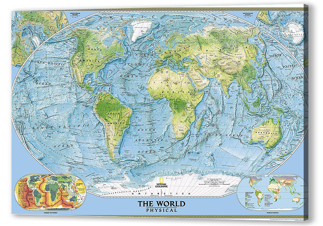 Картина маслом - Политическая карта мира
