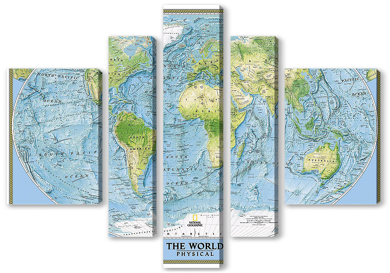 Модульная картина - Политическая карта мира

