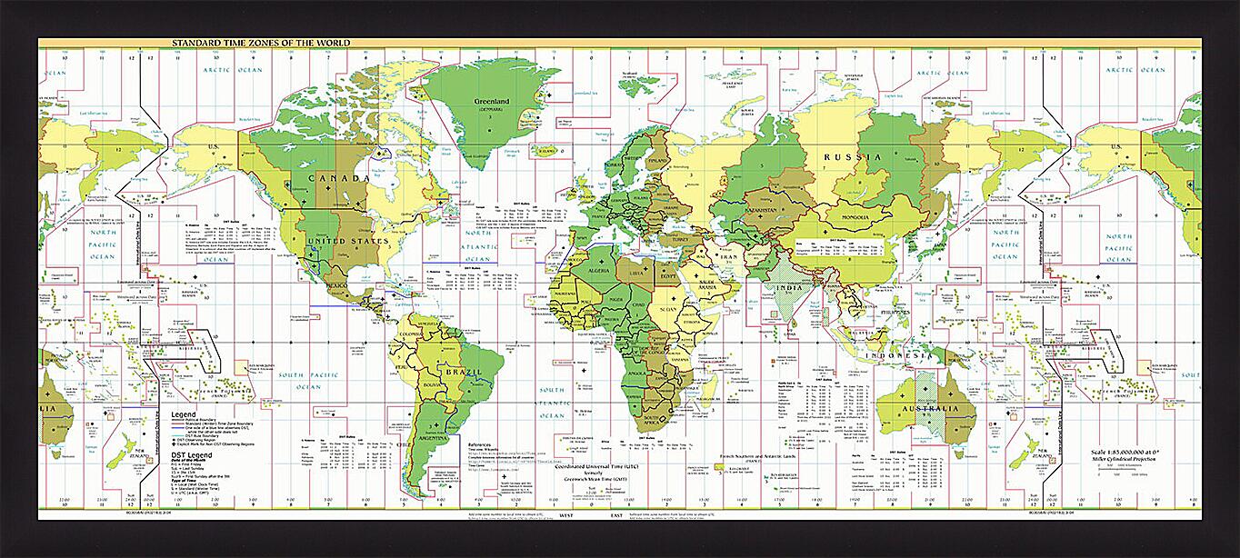 Картина - Панорамная карта мира

