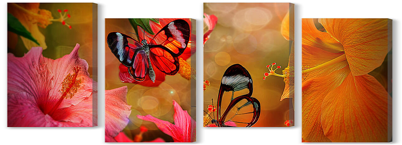 Модульная картина - Две бабочки

