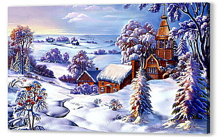 Картина маслом - Зима