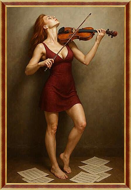 Картина - Босая скрипачка