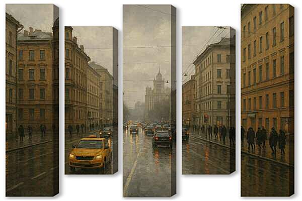 Модульная картина - Городской реализм