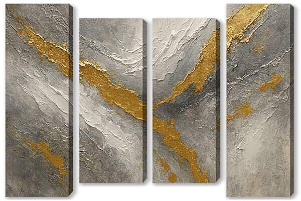 Модульная картина - Металлическая абстракция