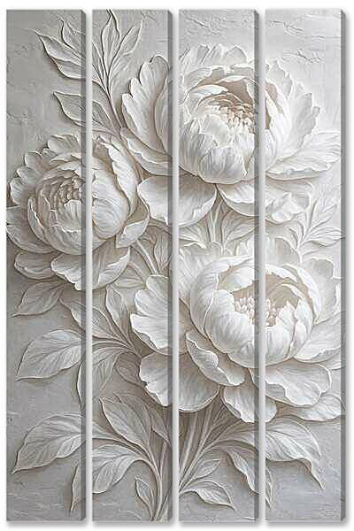 Модульная картина - Цветы Пионы