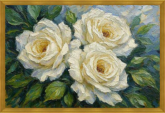 Картина - Розы в саду