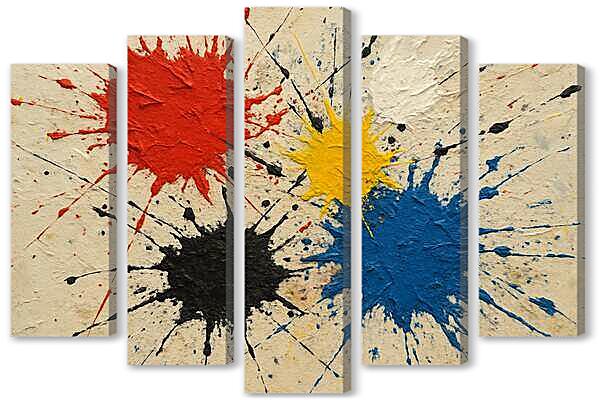 Модульная картина - Текстурные брызги