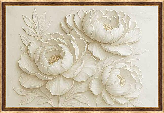 Картина - Объёмные цветы в пастели