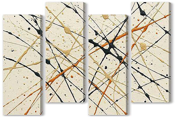 Модульная картина - Абстрактный дриппинг-экспрессионизм