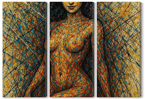 Модульная картина - Загадочная улыбка