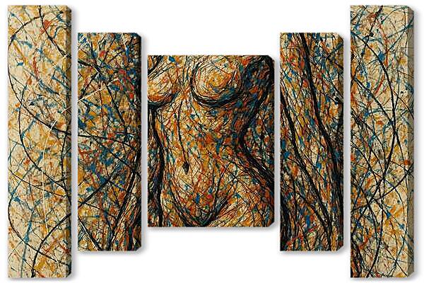 Модульная картина - Абстракция женского тела