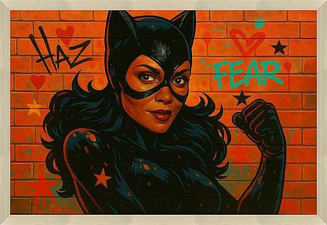 Картина - Яркое граффити кошки