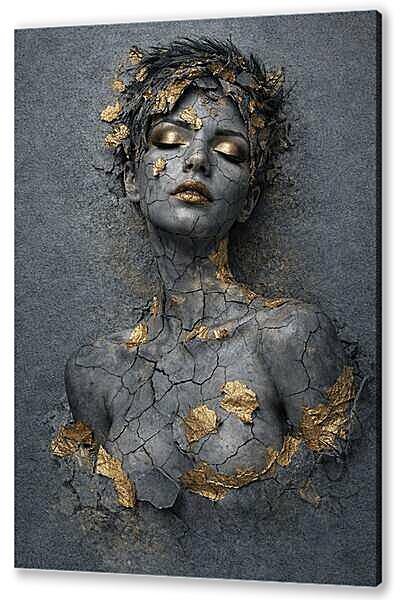 Постер (плакат) - Трещины и золото