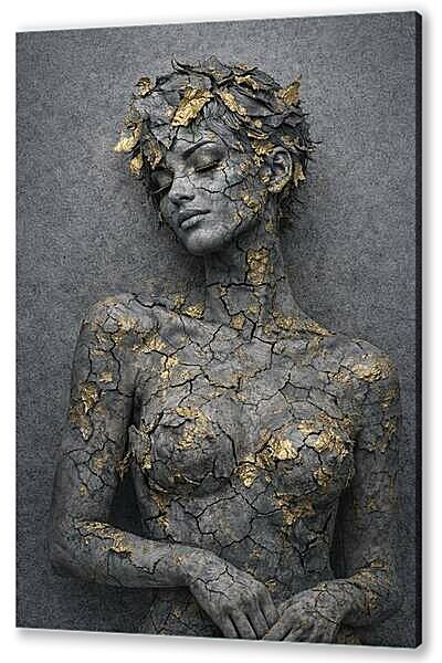 Постер (плакат) - Золотая абстракция тела