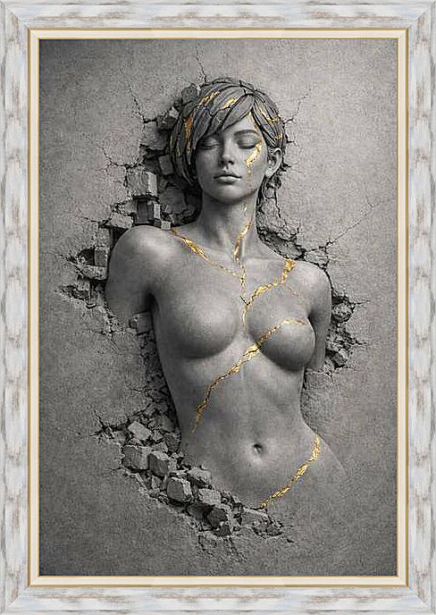 Картина - Элегантная каменная девушка