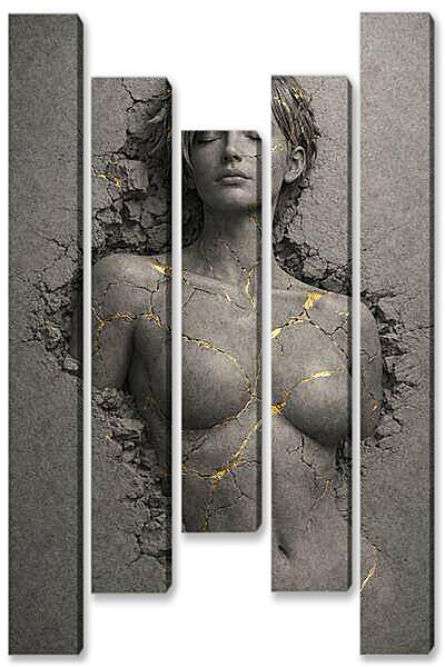 Модульная картина - Живая Бетонная Скульптура