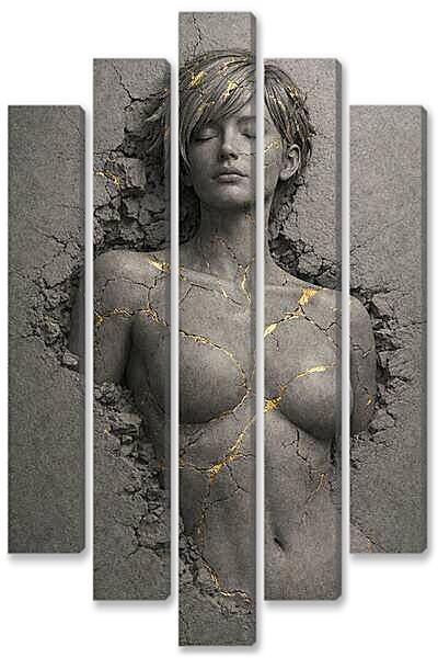 Модульная картина - Живая Бетонная Скульптура