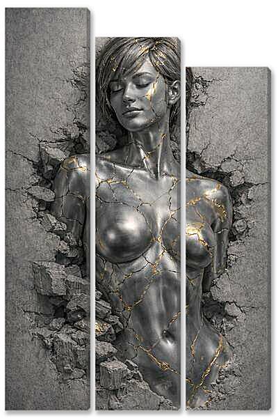 Модульная картина - Титановая девушка