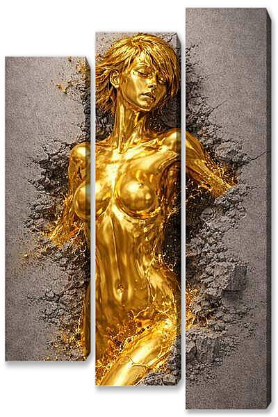 Модульная картина - Золотая река