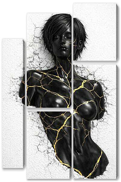Модульная картина - Черное золото