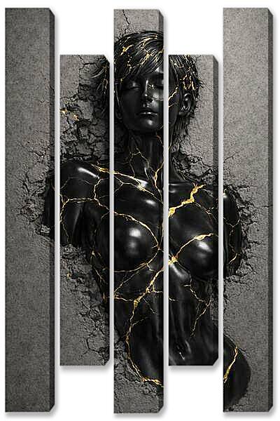 Модульная картина - Черное и серое