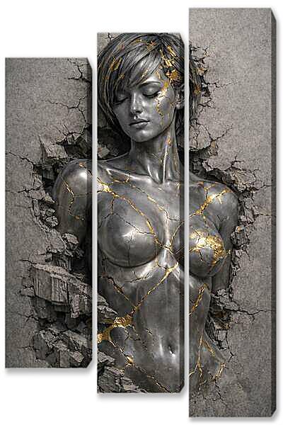 Модульная картина - Титановая девушка