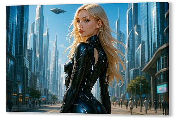 Футуристический мегаполис днём