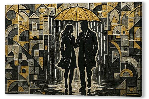 Пара под дождём