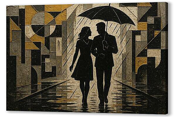 Пара под дождём