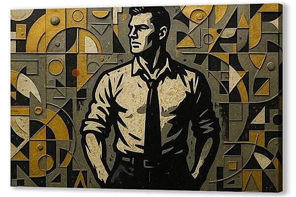 Мужественный Силуэт Стрит-арт