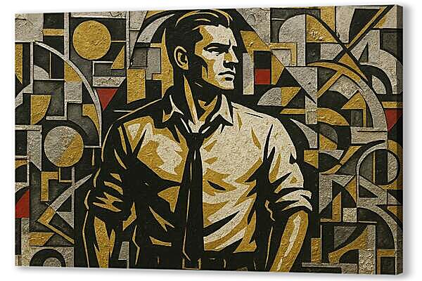 Мужественный Силуэт Стрит-арт