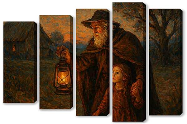 Модульная картина - Картина в стиле сторителлинг