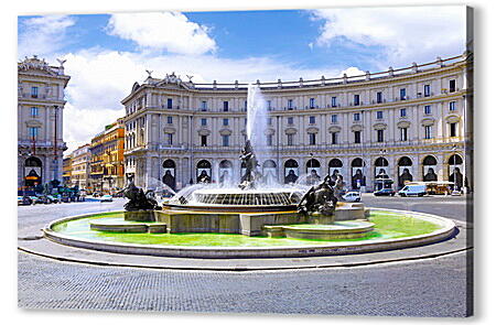 Постер (плакат) - Площадь Республики. Рим. Италия.