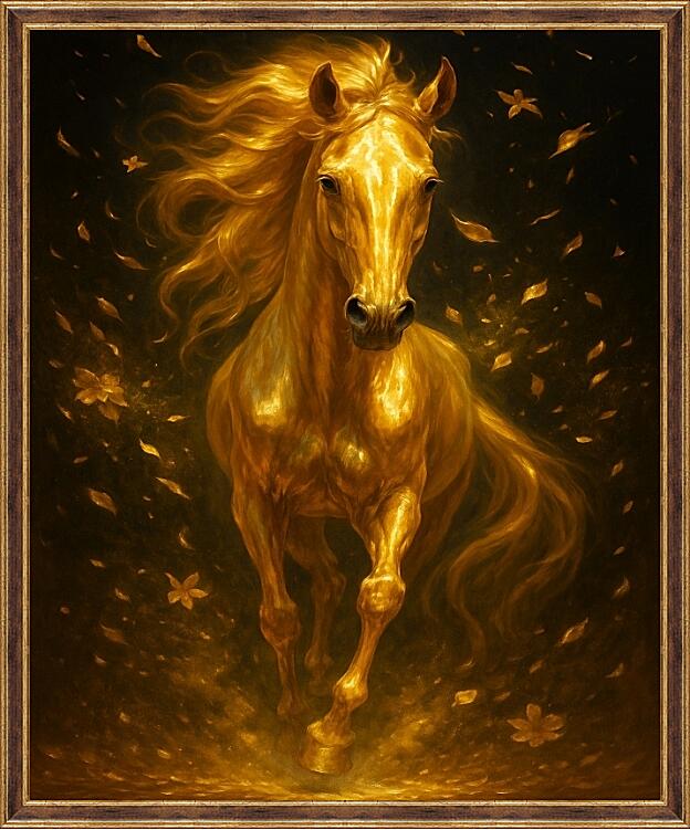 Картина - Золотая лошадь