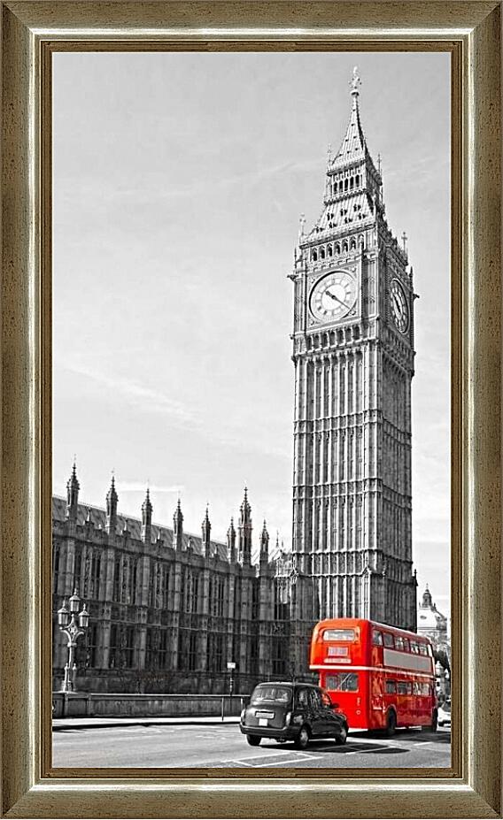 Картина - Биг-Бен и красный автобус