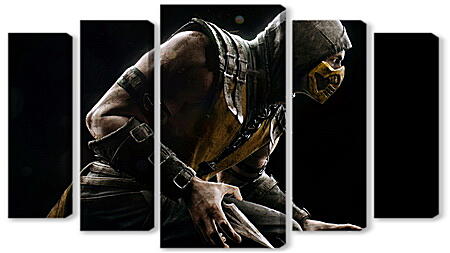 Модульная картина - mortal kombat x, scorpio, ninja
