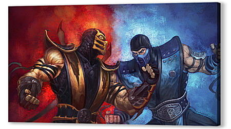 Картина маслом - mortal kombat, scorpion, sub-zero
