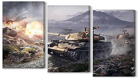 Модульная картина - world of tanks, wargaming net, wot
