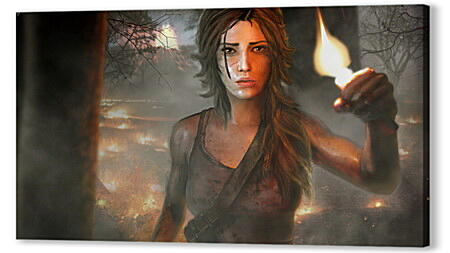 Постер (плакат) - tomb raider, girl, torch
