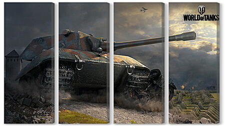 Модульная картина - world of tanks, e 100, tank
