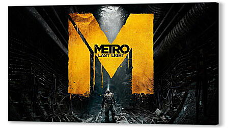 Картина маслом - metro last light, game, sign
