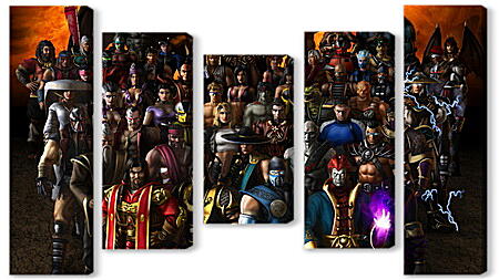 Модульная картина - mortal kombat, armageddon, characters
