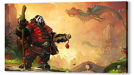 Постер (плакат) - world of warcraft, mists of pandaria, panda