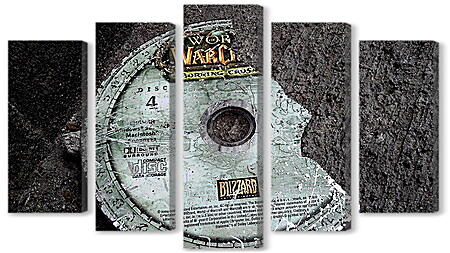 Модульная картина - world of warcraft, disk, cover