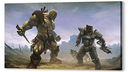 Постер (плакат) - fallout 4, brotherhood of steel, bethesda softworks
