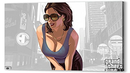Постер (плакат) - girl, gta 4, sunglasses

