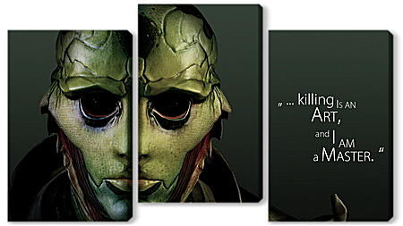 Модульная картина - mass effect 3, thane krios, quote
