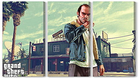 Модульная картина - grand theft auto v, trevor, bar
